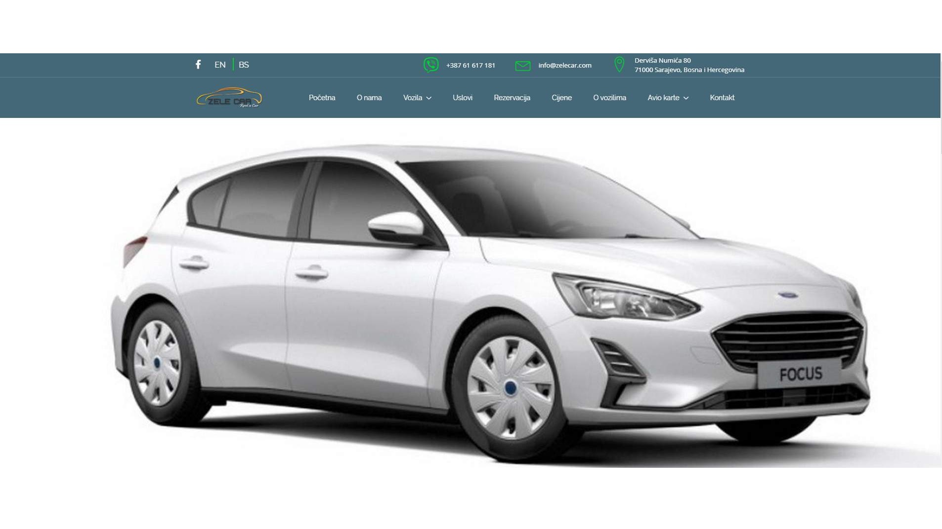 Web stranica za "Zele Car"