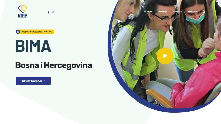 Web stranica za medicinsku asocijaciju "Bima"