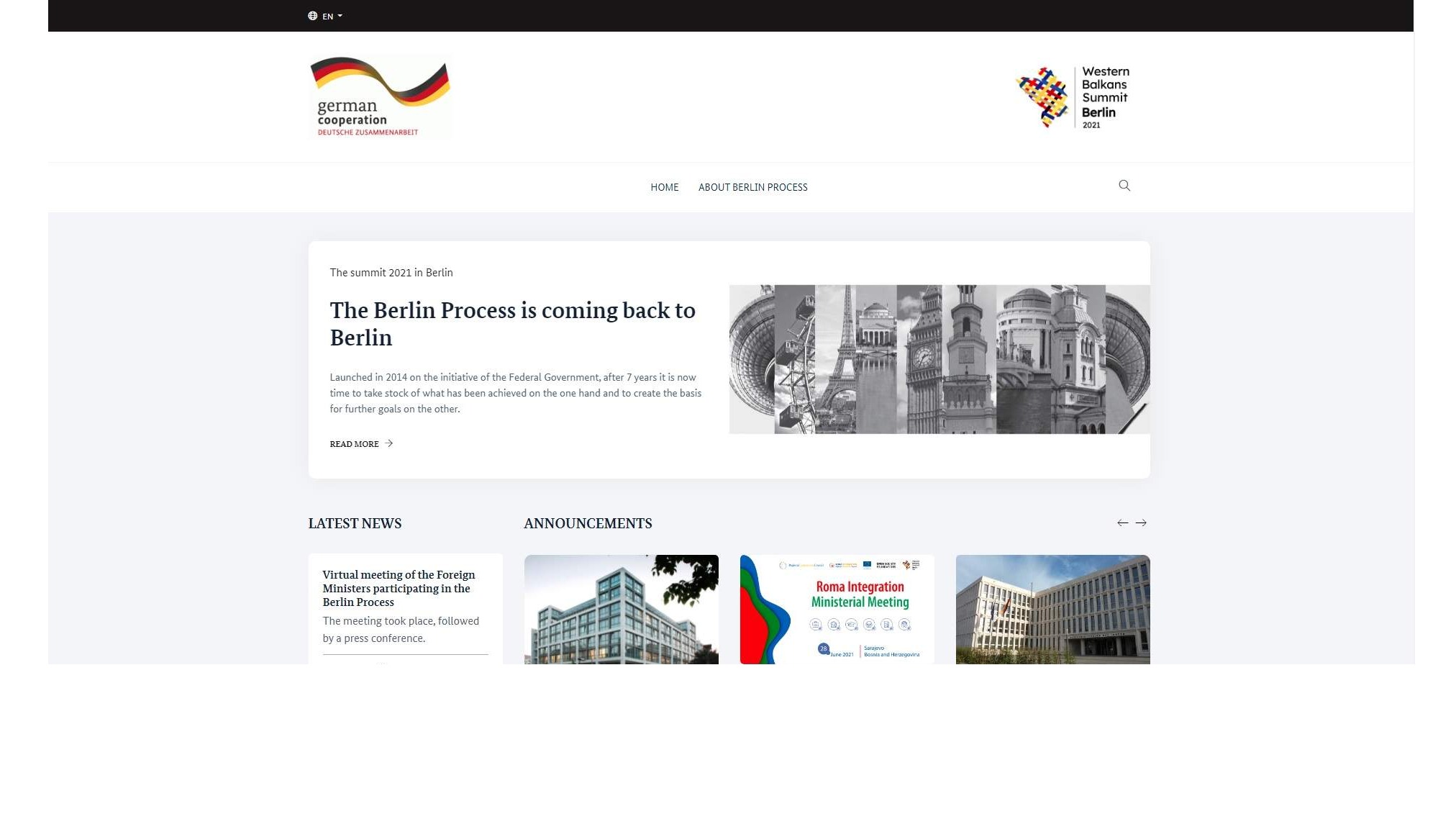 Web stranica za Berlinski proces