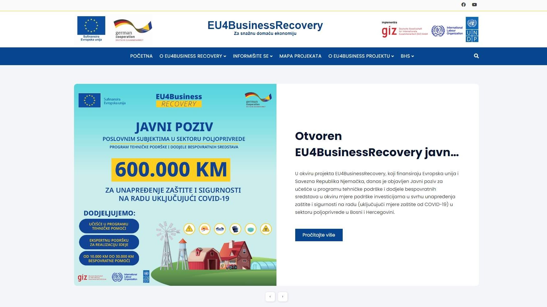 Nova web stranica za EU4Business Recovery