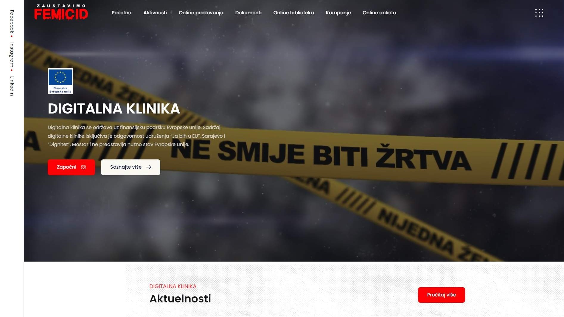 Web stranica za "Digitalna klinika"
