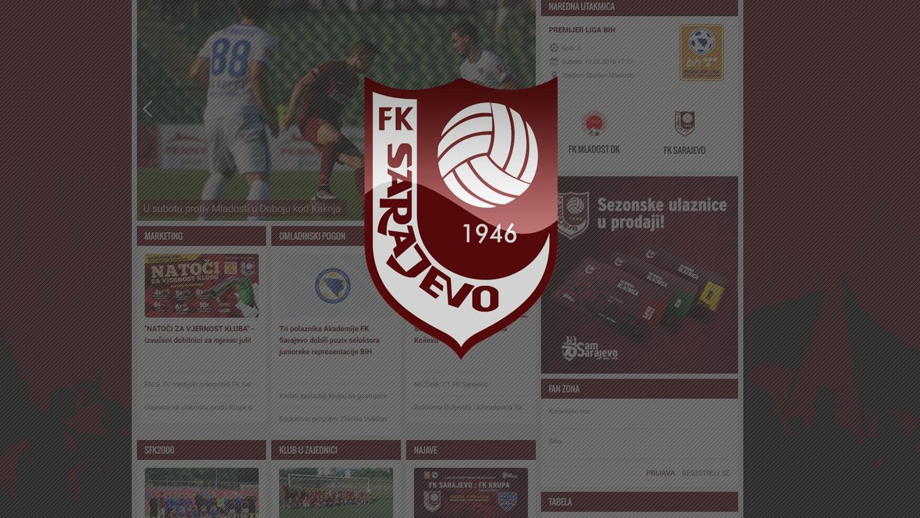 FK Sarajevo web stranica