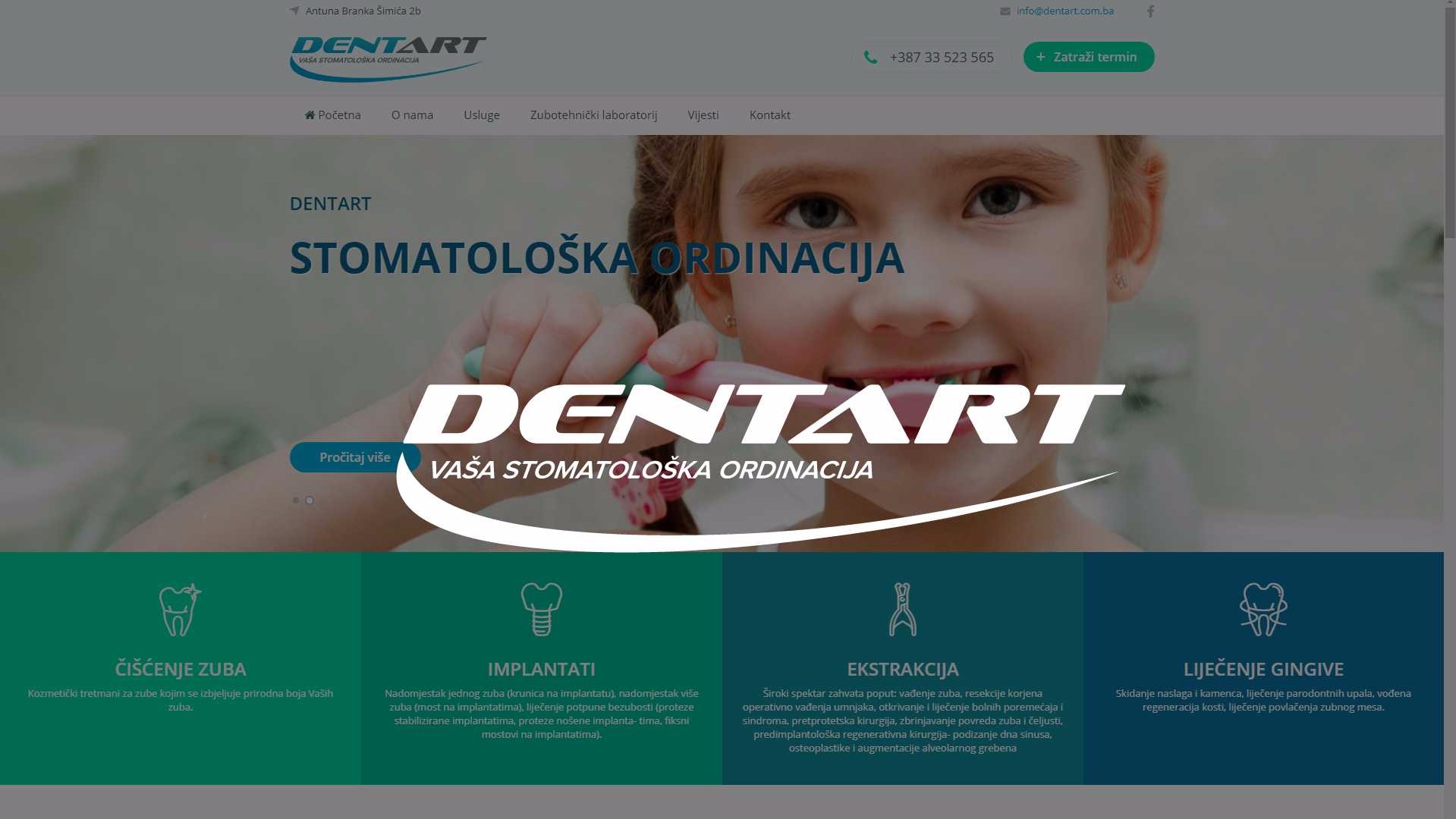 dentart.ba - Web stranica