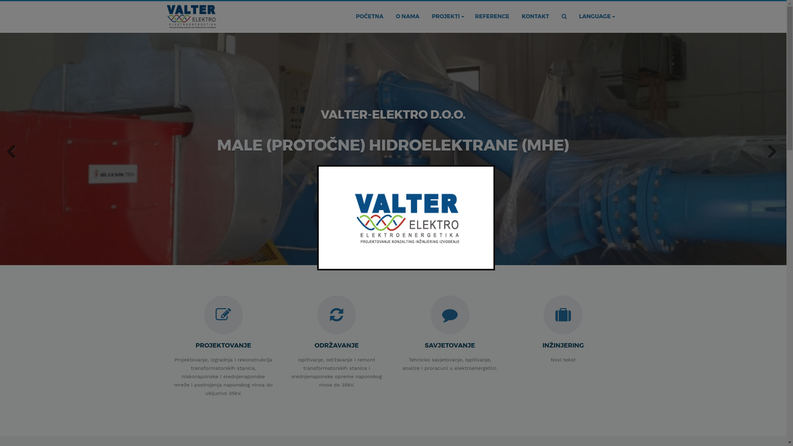 Valter Elektro - Webstranica