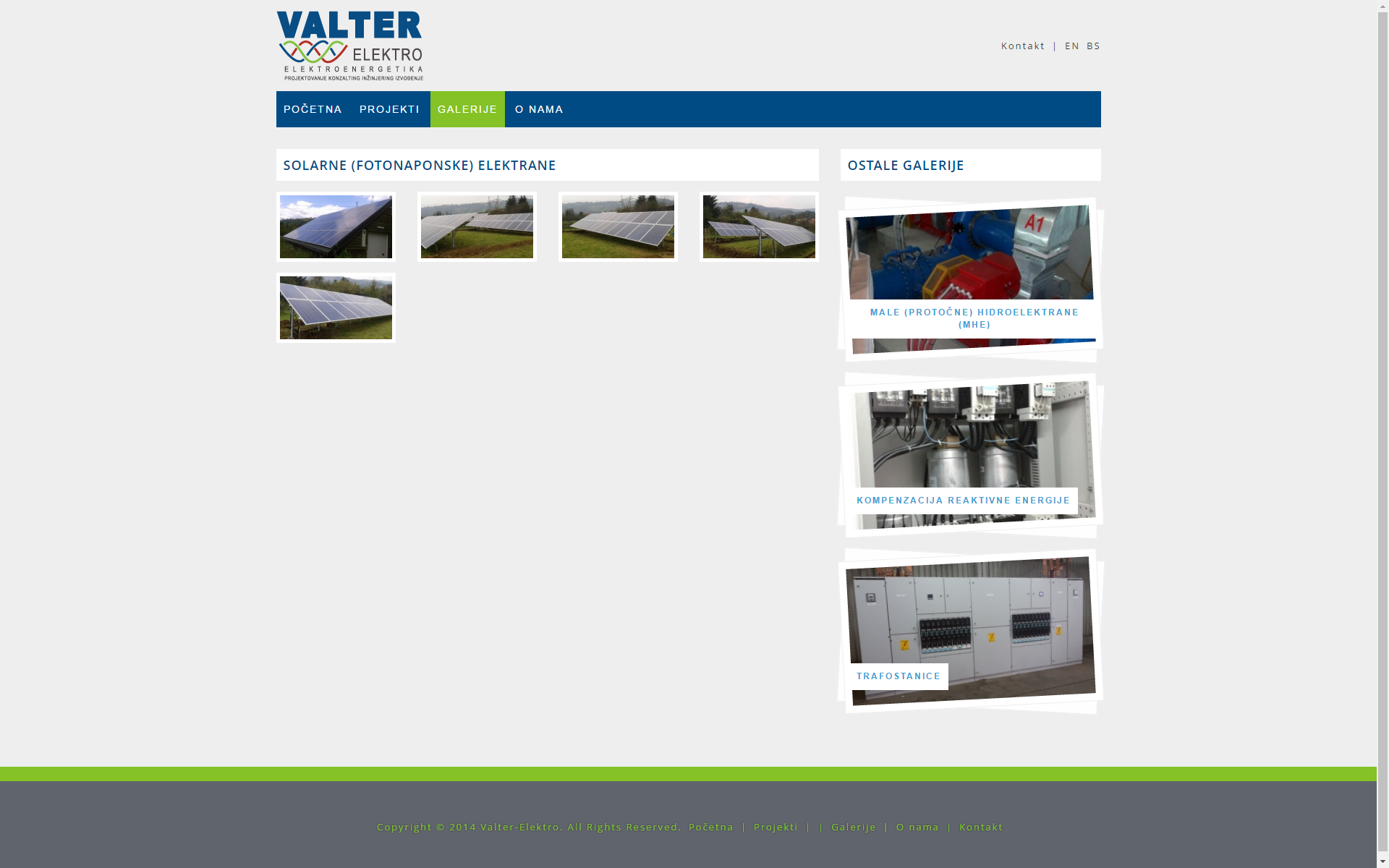 Valter Elektro d.o.o. web stranica