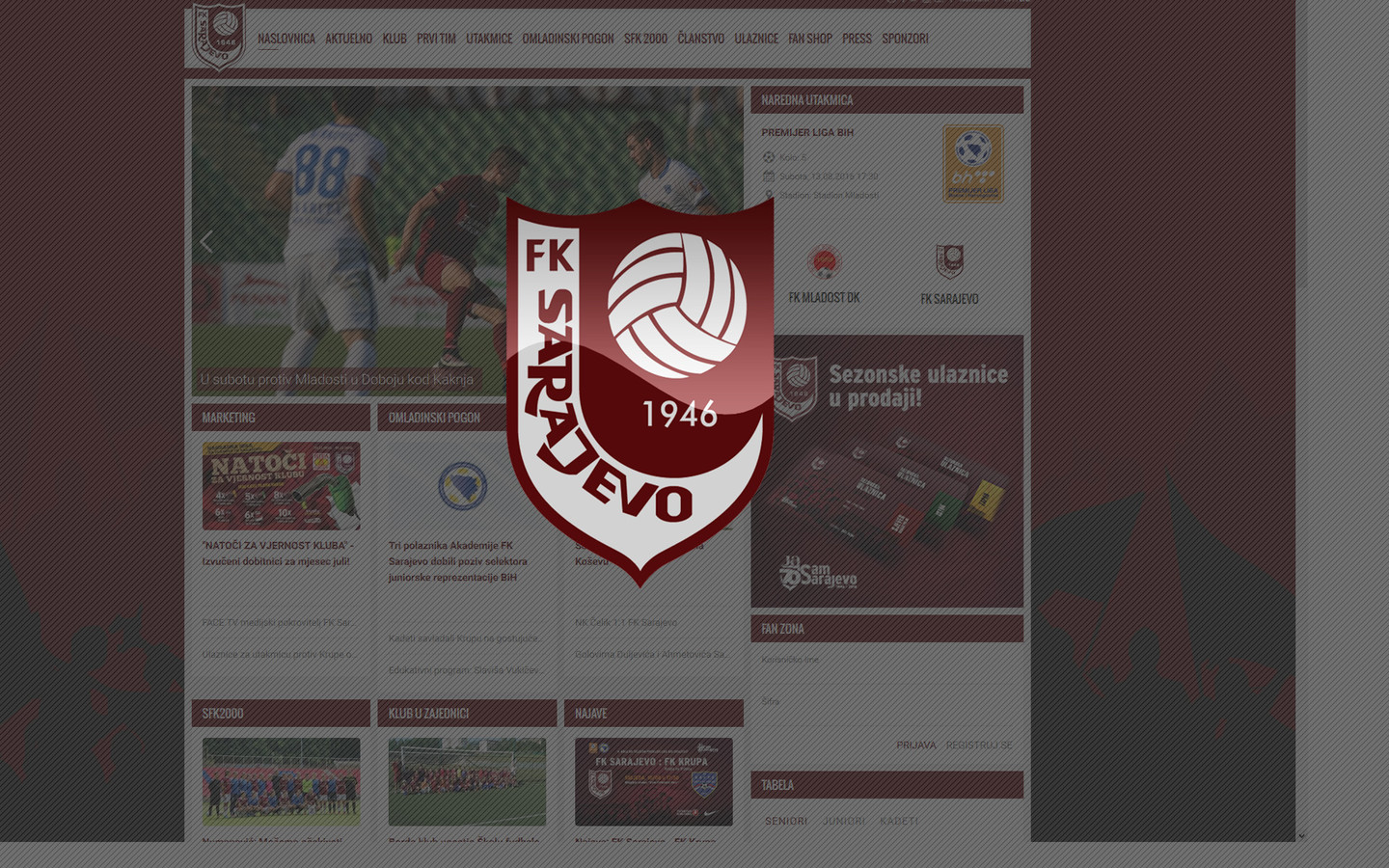 FK Sarajevo web stranica