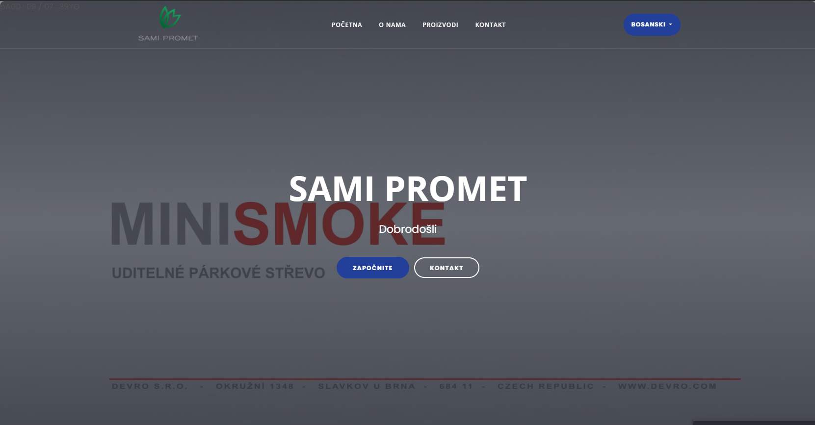 Web stranica za Sami Promet