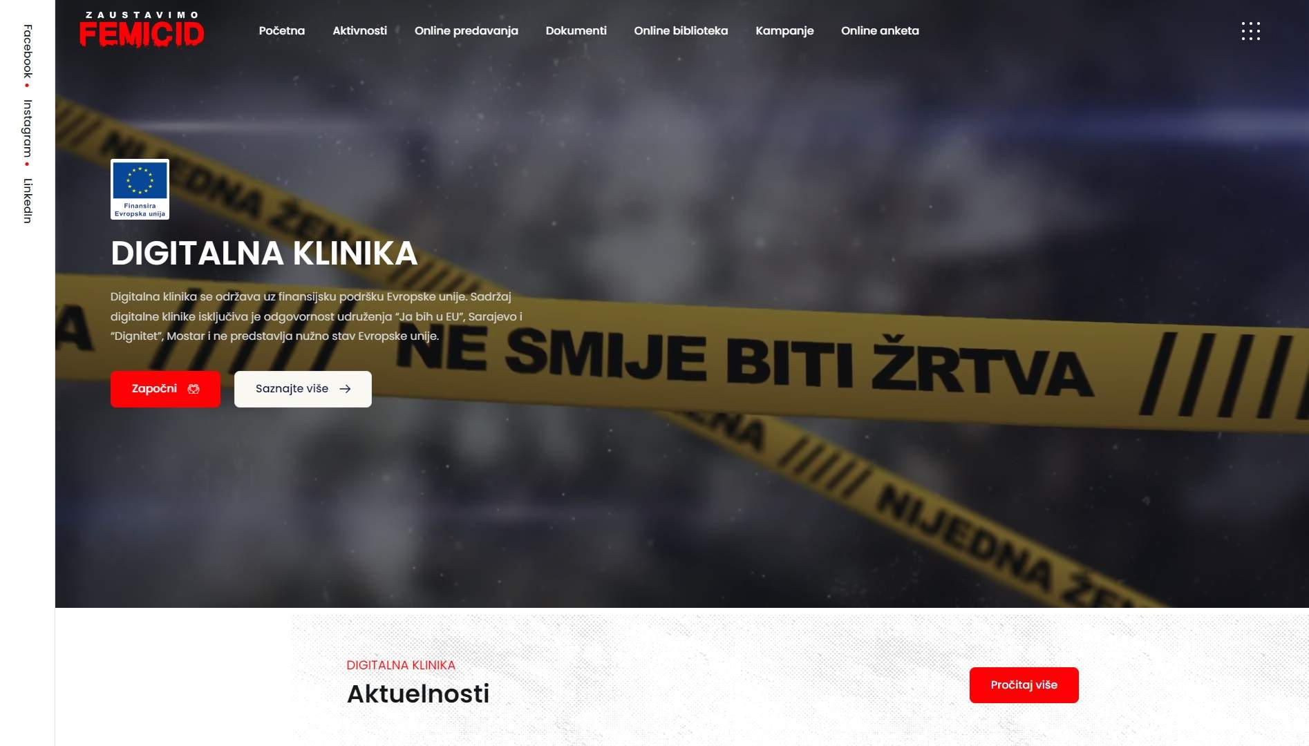 Web stranica za "Digitalna klinika"