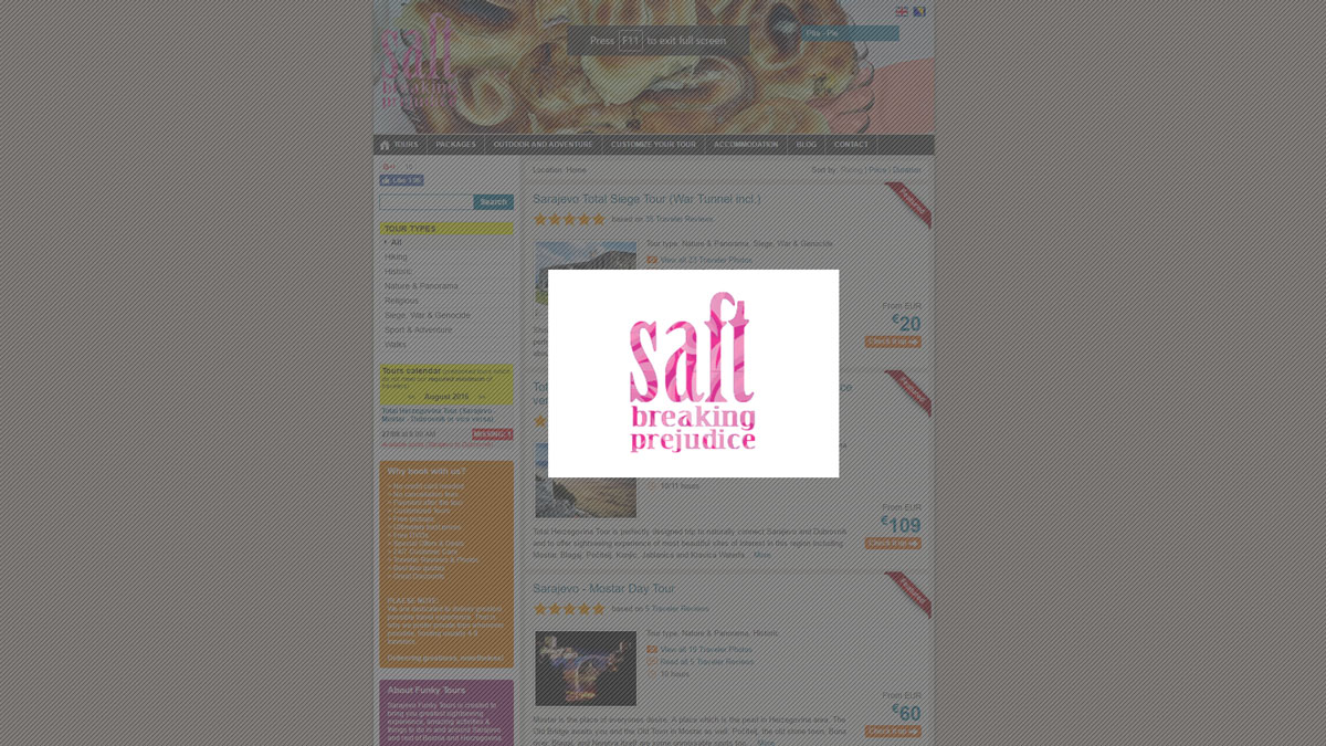 SarajevoFunkyTours dorade za web stranicu
