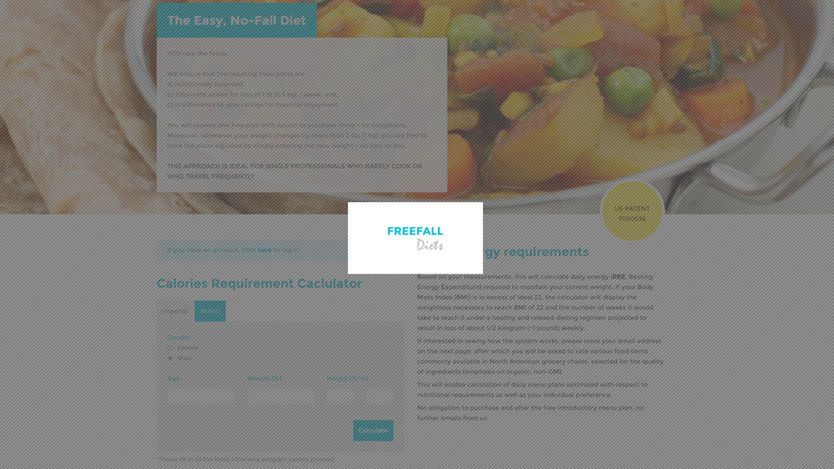 FreeFallDiets web stranica