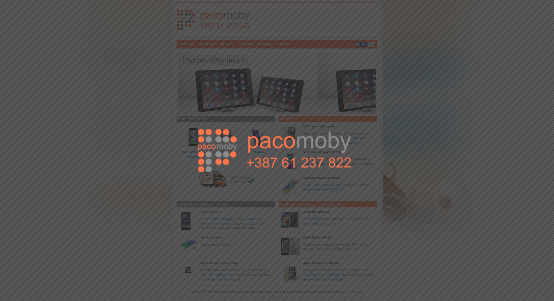 Pacomoby web stranica