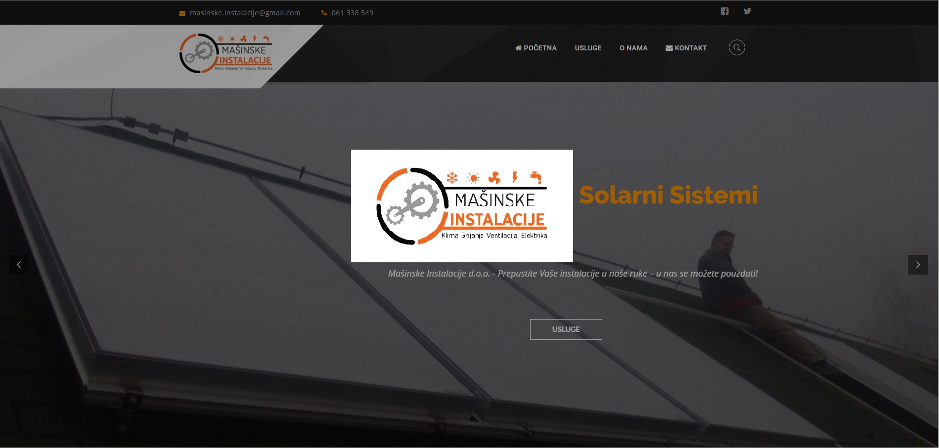 Mašinske instalacije d.o.o. web stranica