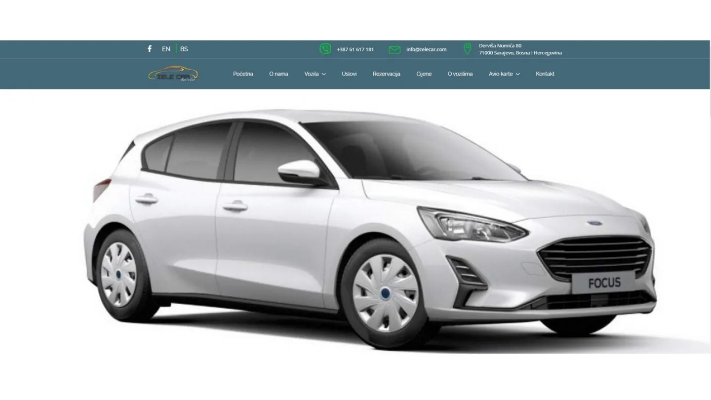 Website for "Zele Car"