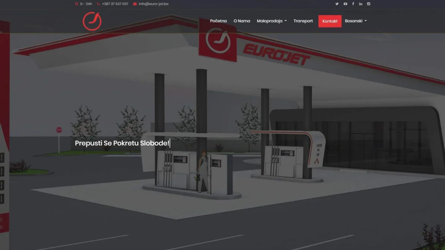 Website for "EURO-JET d.o.o."