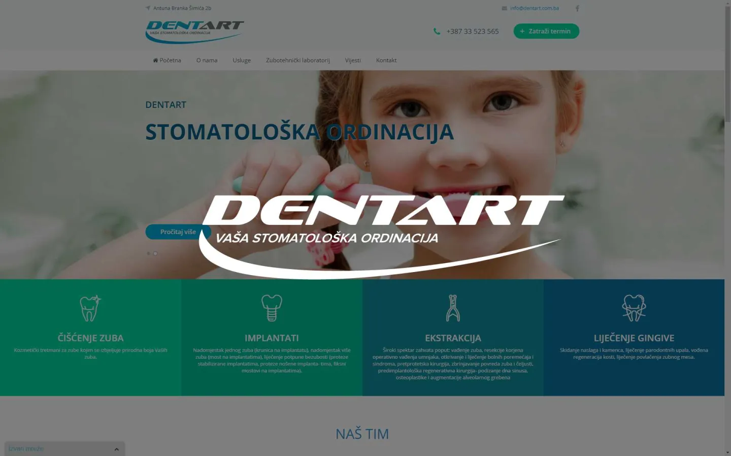 dentart.ba - Web stranica