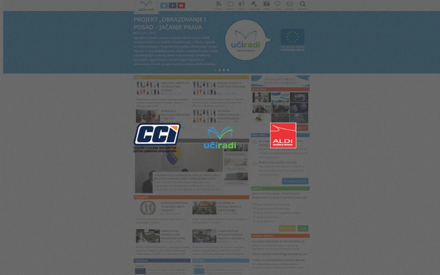 Uči radi website