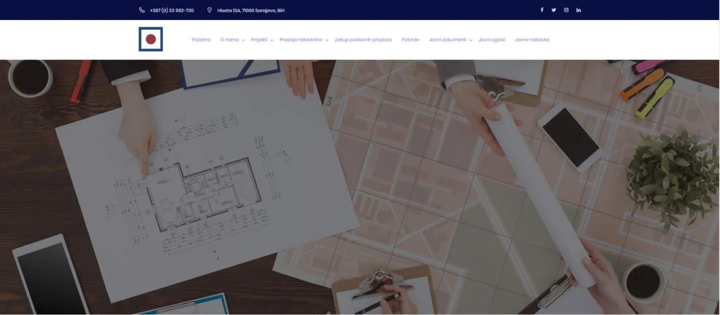 Website for Cantonal Housing Fund Sarajevo