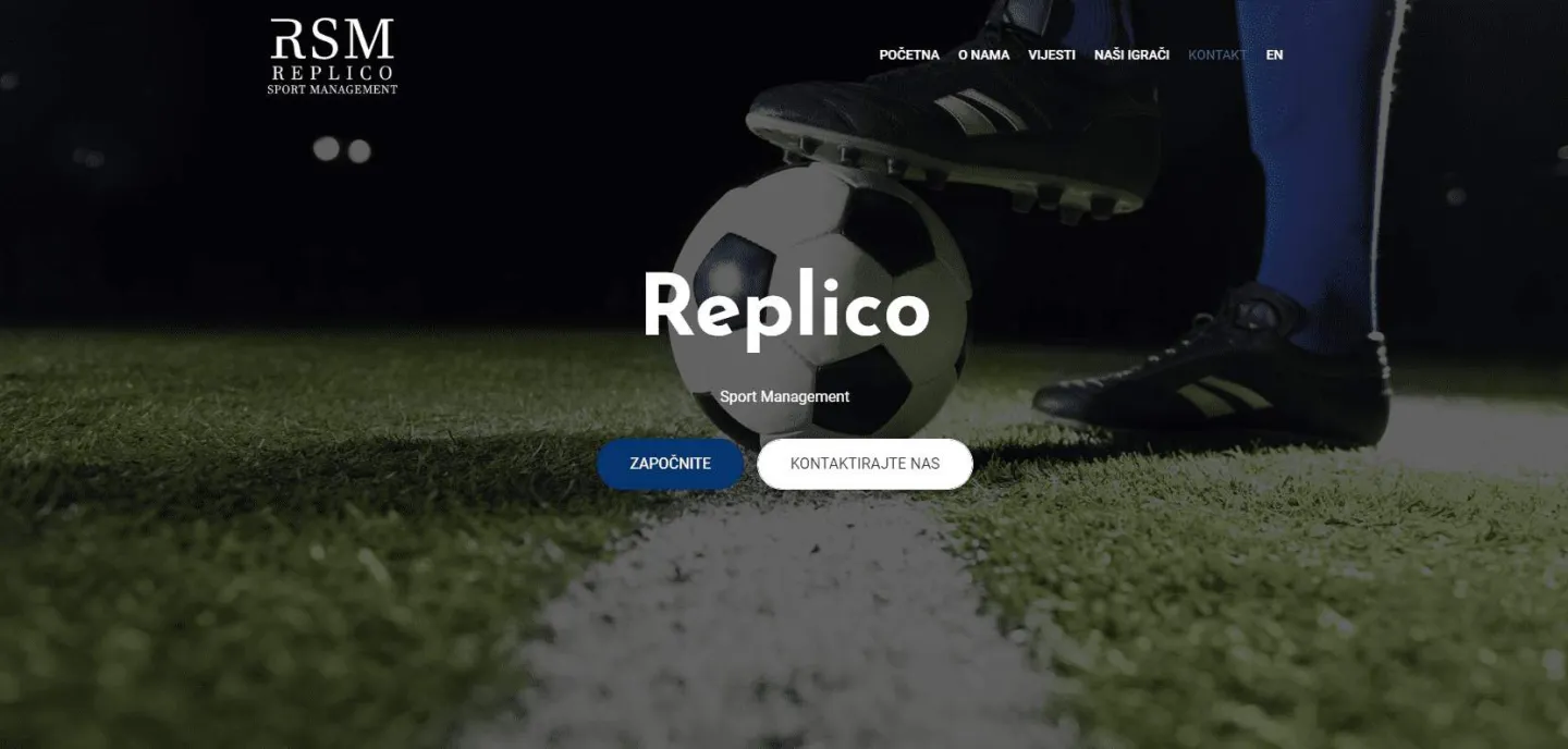 Website for Replico Sport Managment