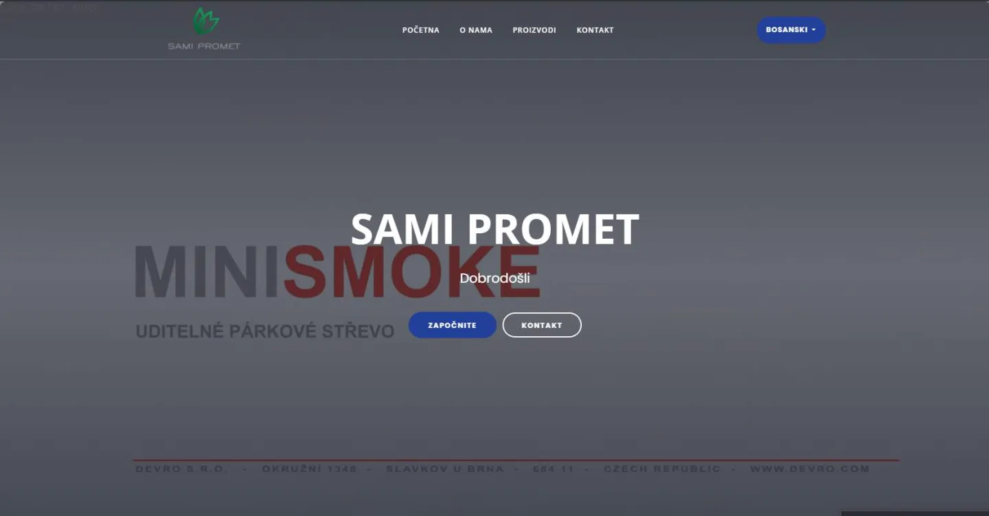 Web stranica za Sami Promet