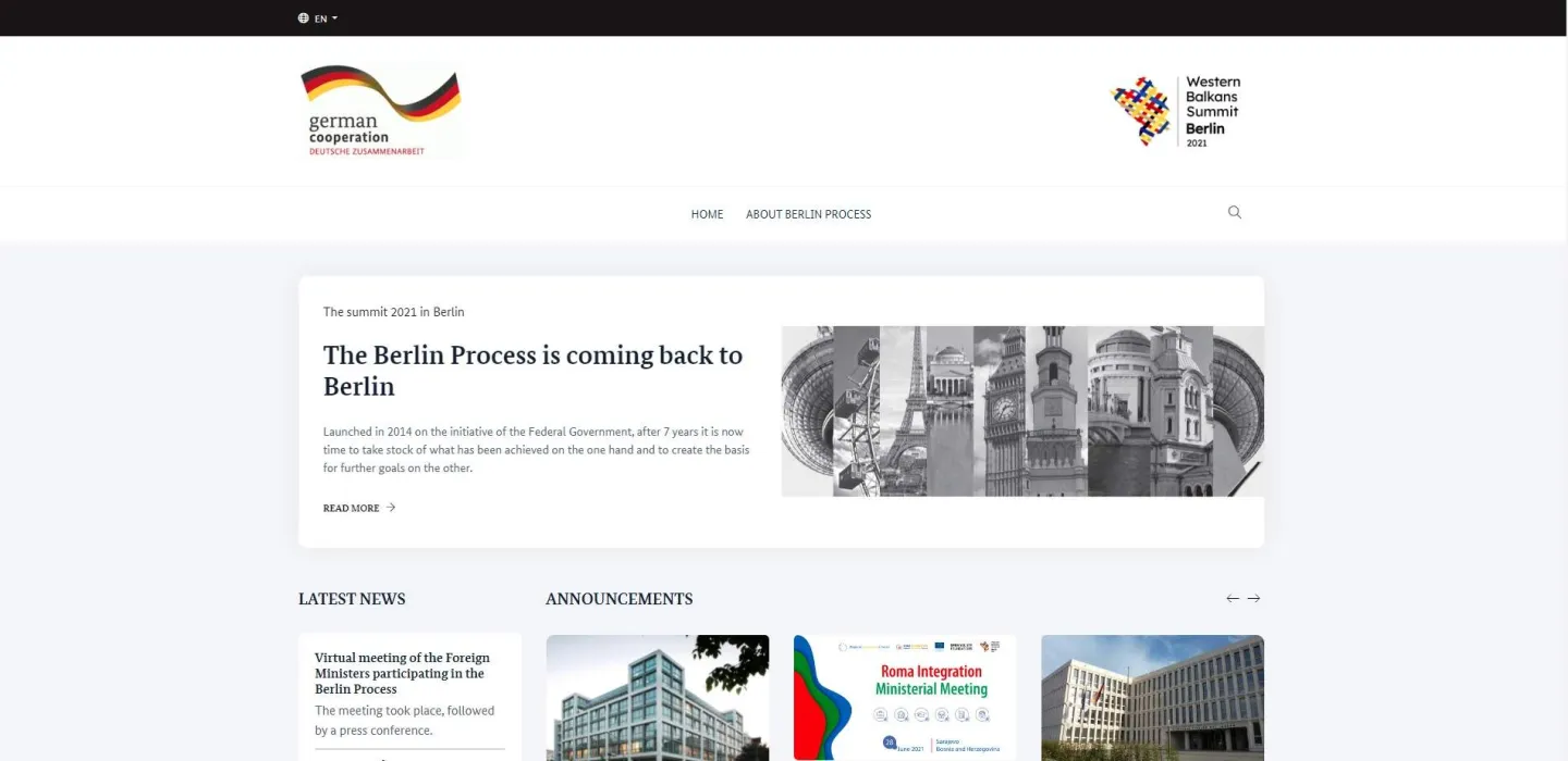 Web stranica za Berlinski proces