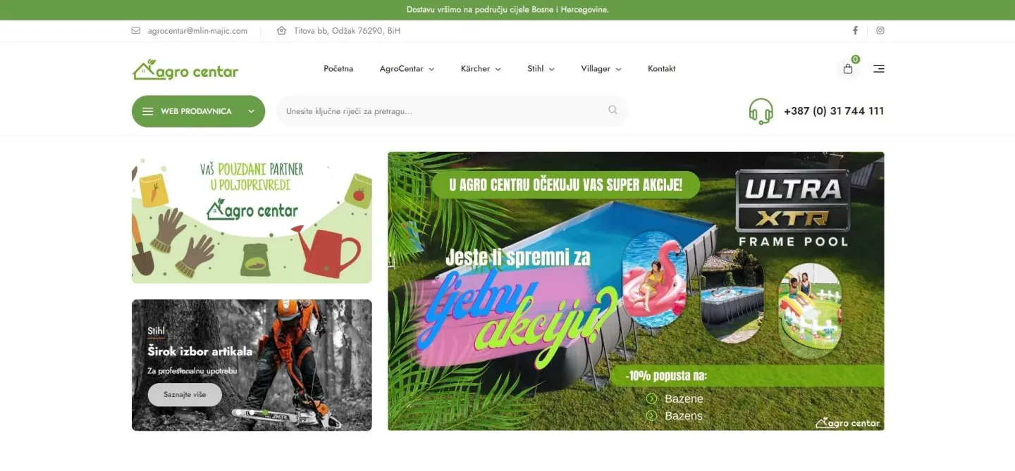 Webshop for AgroCentar Majić