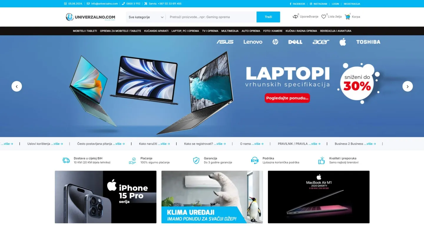 Web shop za "Univerzalno"