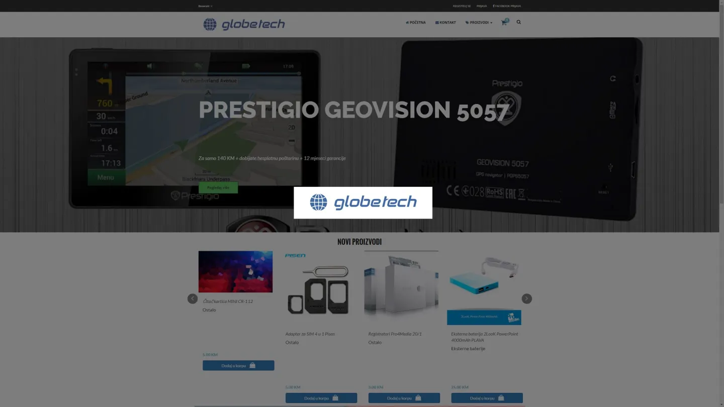 GlobeTech - Web shop