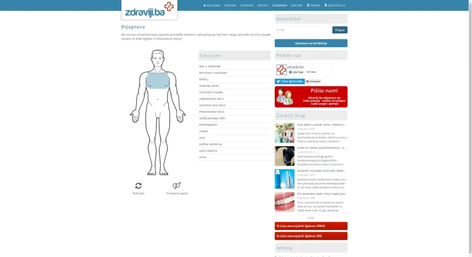 Zdraviji.ba website