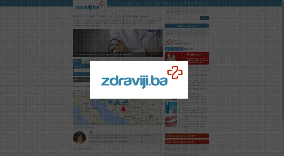 Zdraviji.ba website